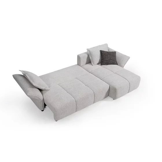 Coltar Extensibil Forio, 320/297x171x88 h cm, Stofa Beige picture - 2
