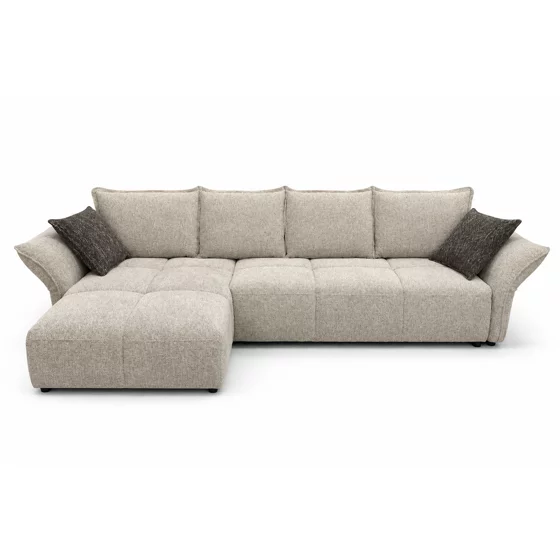 Coltar Extensibil Forio, 320/297x171x88 h cm, Stofa Maro Deschis picture - 3