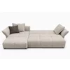 Coltar Extensibil Forio, 320/297x171x88 h cm, Stofa Maro Deschis picture - 2