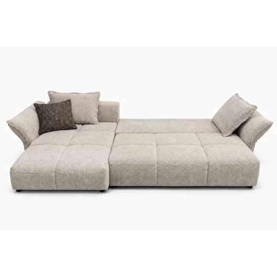 Coltar Extensibil Forio, 320/297x171x88 h cm, Stofa Maro Deschis picture - 2