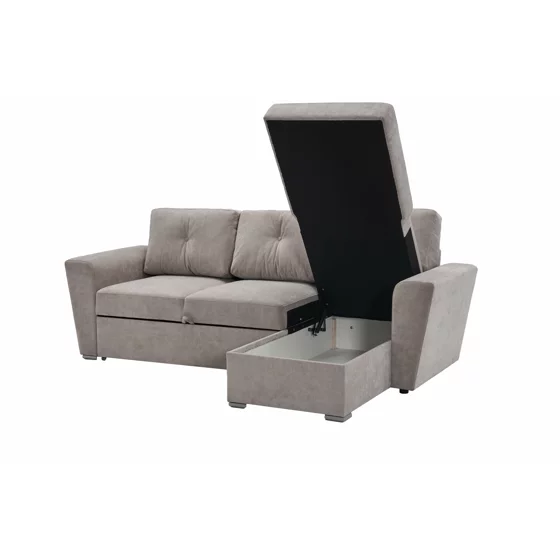 Coltar Extensibil Leyja, Universal, 244x157x86 h cm, Stofa Beige Nisip picture - 6