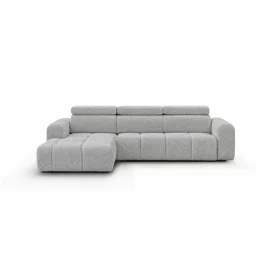 Coltar Extensibil Liguria, 300x185x84 h cm, Stofa Gri Deschis