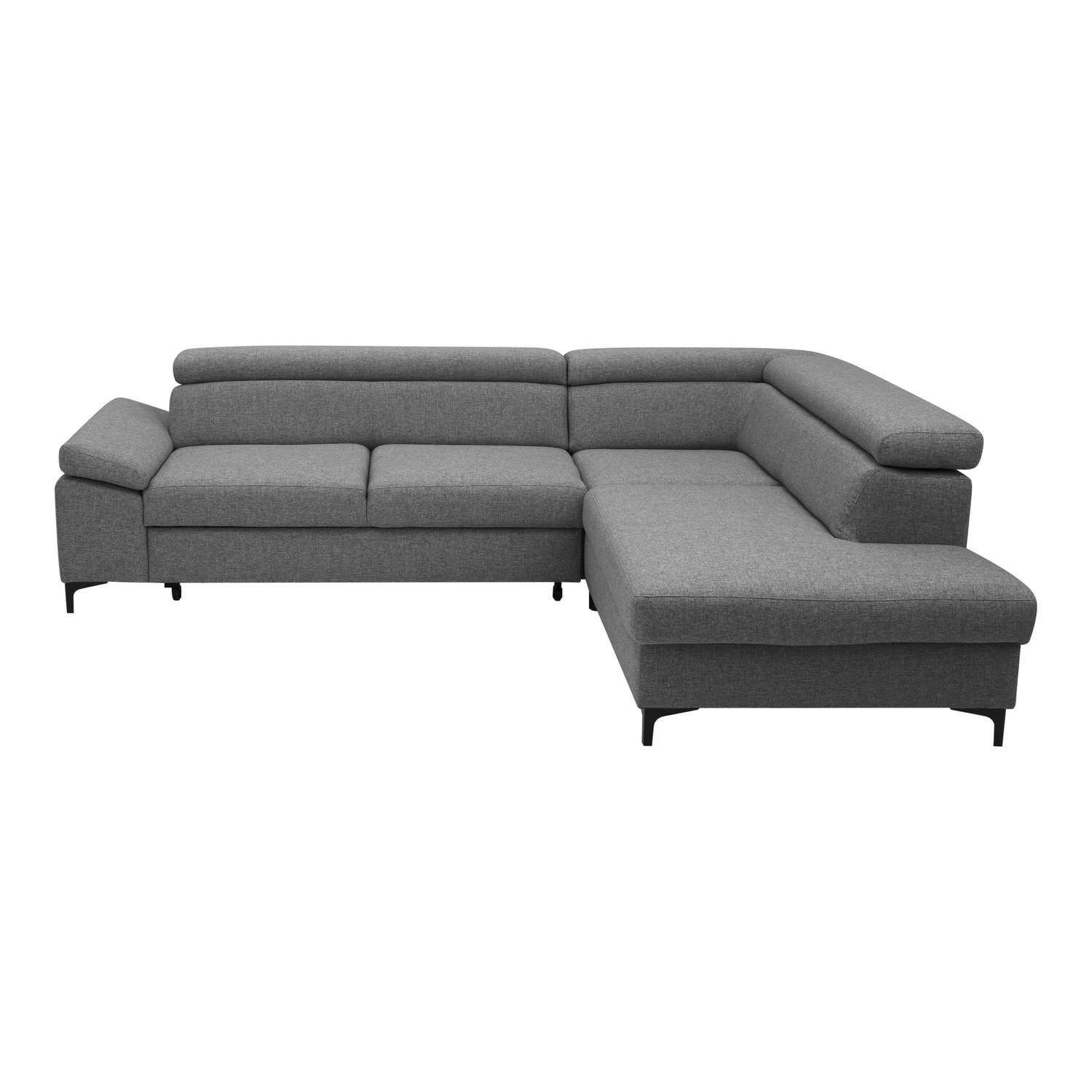 Coltar extensibil lonigo, 247x196x71-84 cm, stofa neve 90 gri inchis