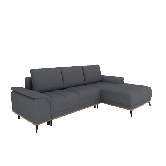 Coltar Extensibil Luigi, 262x168x85 h cm, Stofa, Grafit picture - 3