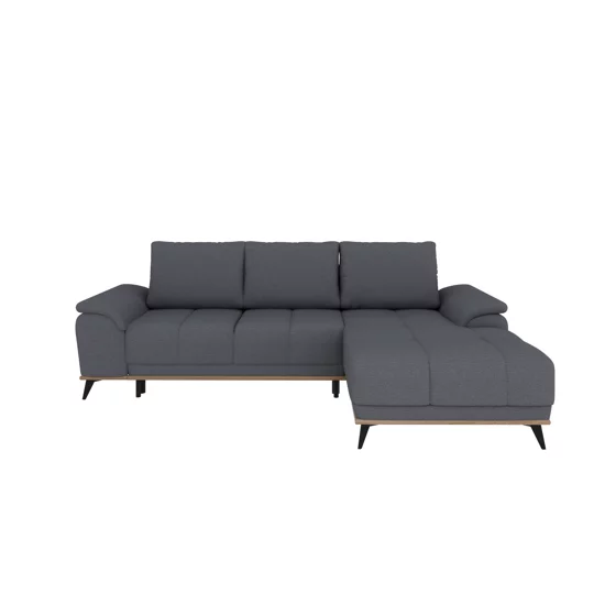 Coltar Extensibil Luigi, 262x168x85 h cm, Stofa, Grafit picture - 2