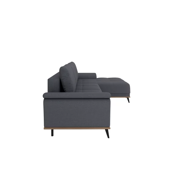 Coltar Extensibil Luigi, 262x168x85 h cm, Stofa, Grafit picture - 4