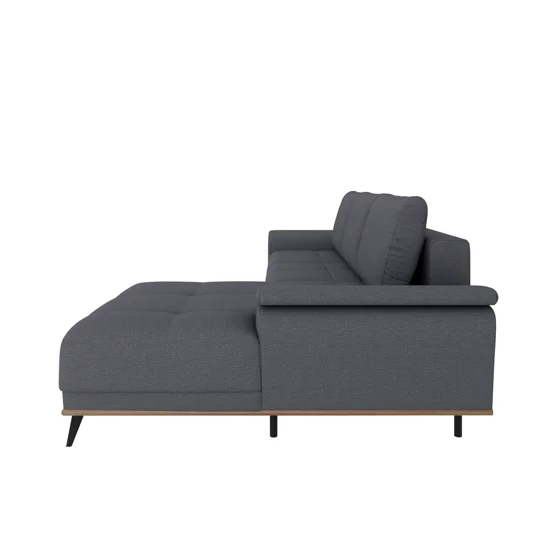 Coltar Extensibil Luigi, 262x168x85 h cm, Stofa, Grafit picture - 5