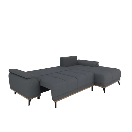 Coltar Extensibil Luigi, 262x168x85 h cm, Stofa, Grafit picture - 8