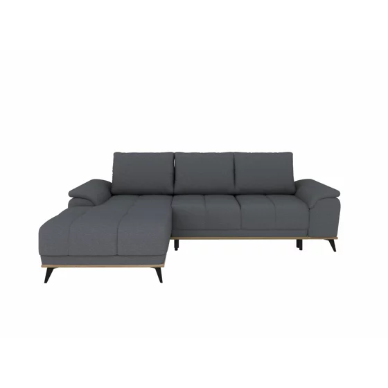 Coltar Extensibil Luigi, 262x168x85 h cm, Stofa, Grafit picture - 1
