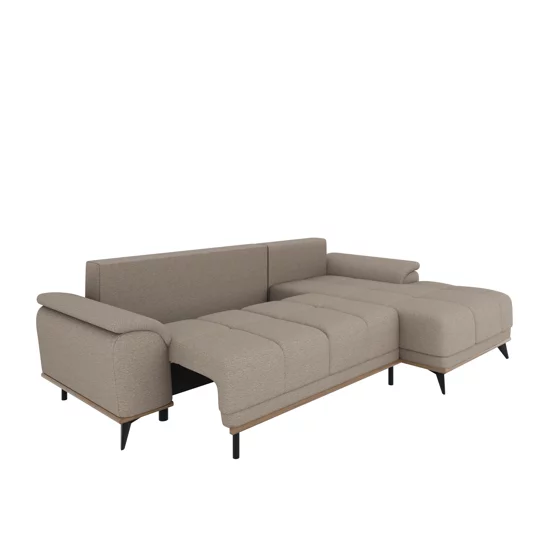Coltar Extensibil Luigi, 262x168x85 h cm, Stofa, Taupe picture - 7