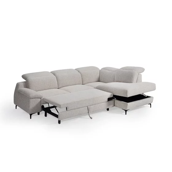 Coltar Extensibil Luise, 281x207x80 h cm, Stofa Beige picture - 3