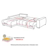 Coltar Extensibil Maribor, 282x205x92 h cm, Stofa, Galben Mustar, Stanga picture - 5