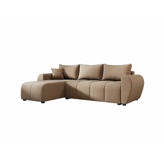 Coltar Extensibil Matola, Universal, Compartiment Depozitare, 246x145x82 h cm, Stofa, beige picture - 3