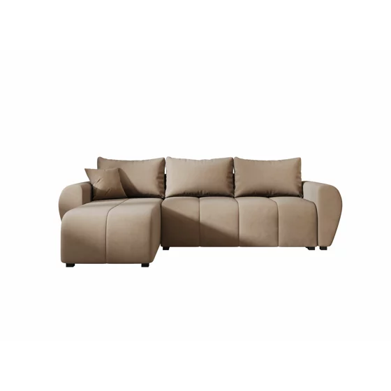 Coltar Extensibil Matola, Universal, Compartiment Depozitare, 246x145x82 h cm, Stofa, beige picture - 6