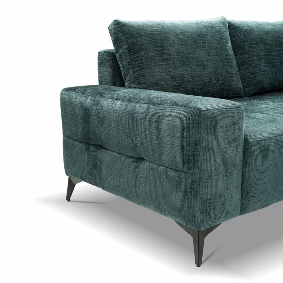 Coltar Extensibil Mauro, 290x175x85 cm, Stofa, Teal picture - 7