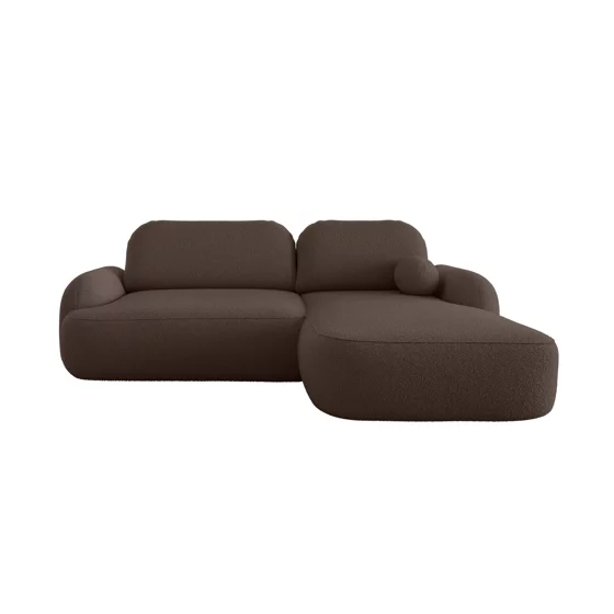 Coltar Extensibil Molly L, 276x176x84 h cm, Stofa Tip Boucle,  Coffe picture - 1