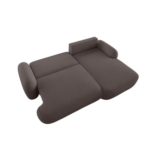 Coltar Extensibil Molly L, 276x176x84 h cm, Stofa Tip Boucle,  Coffe picture - 2