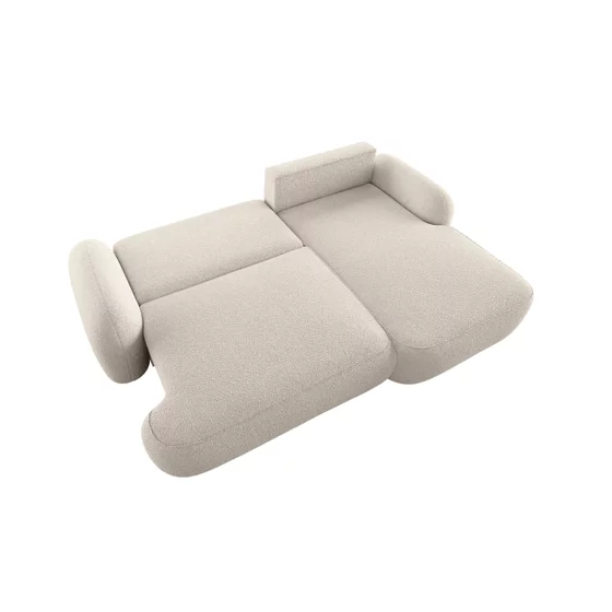Coltar Extensibil Molly L, 276x176x94 h cm, Stofa Tip Boucle, Beige Inchis picture - 3