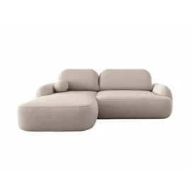 Coltar Extensibil Molly L, 276x176x94 h cm, Stofa Tip Boucle, Beige Inchis