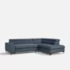 Coltar Extensibil Nala, 251x203x70-90 h cm, Stofa, Albastru picture - 6