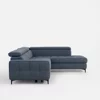 Coltar Extensibil Nala, 251x203x70-90 h cm, Stofa, Albastru picture - 7