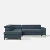 Coltar Extensibil Nala, 251x203x70-90 h cm, Stofa, Albastru picture - 1