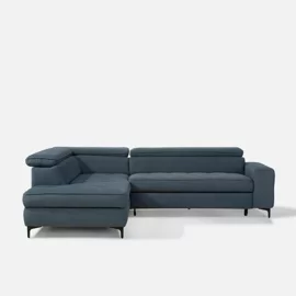 Coltar Extensibil Nala, 251x203x70-90 h cm, Stofa, Albastru