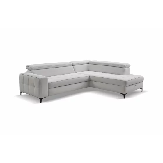 Coltar Extensibil Nala, 251x203x70-90 h cm, Stofa, Gri picture - 3