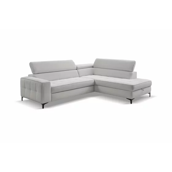 Coltar Extensibil Nala, 251x203x70-90 h cm, Stofa, Gri picture - 4