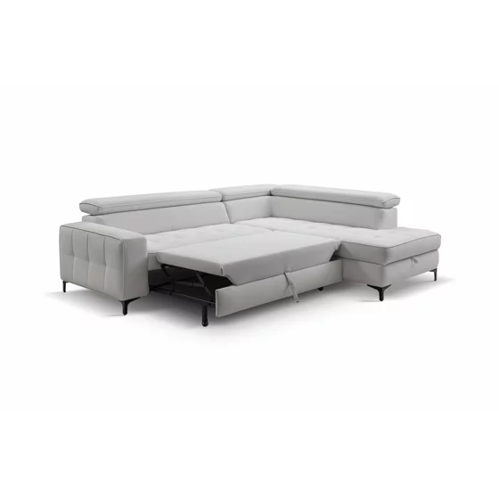 Coltar Extensibil Nala, 251x203x70-90 h cm, Stofa, Gri picture - 6