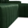 Coltar Extensibil Nova, Compartiment Depozitare,  240x145x75 cm, Stofa Tip Catifea,Verde picture - 5