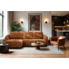 Coltar Extensibil Praga, 270x154x94 h cm, Stofa Portocalie picture - 3