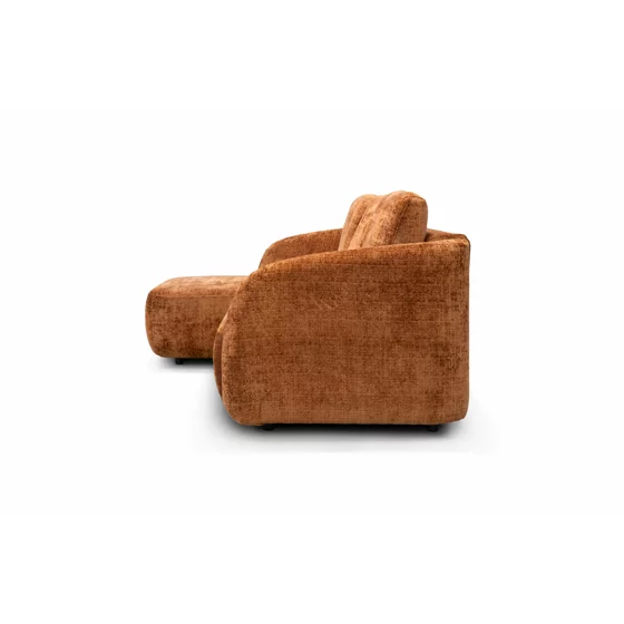 Coltar Extensibil Praga, 270x154x94 h cm, Stofa Portocalie picture - 4