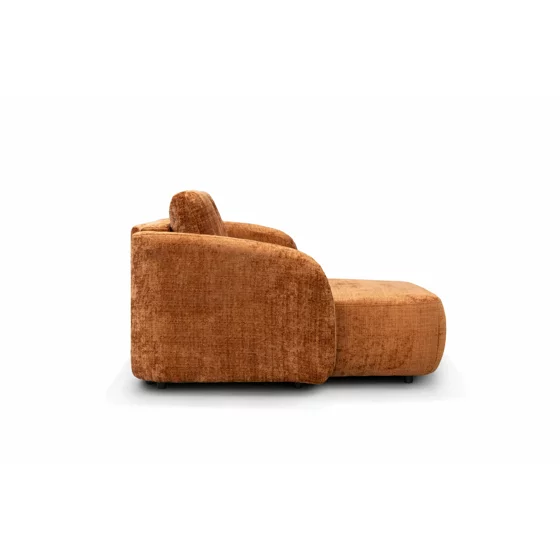 Coltar Extensibil Praga, 270x154x94 h cm, Stofa Portocalie picture - 5