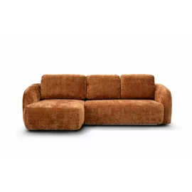 Coltar Extensibil Praga, 270x154x94 h cm, Stofa Portocalie