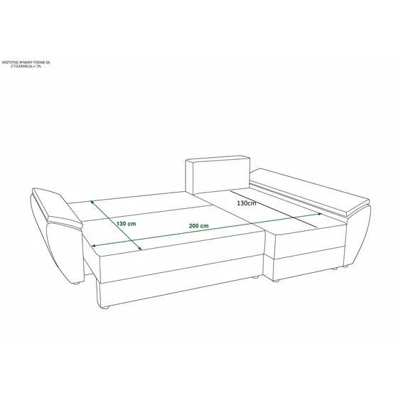 Coltar Extensibil Rewa, Universal, Compartiment Depozitare, 255.5x139x86 h cm, Stofa, Gri picture - 3