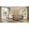 Coltar Extensibil Vedra, 270x210x90 h cm, Stofa Raita, Beige picture - 3