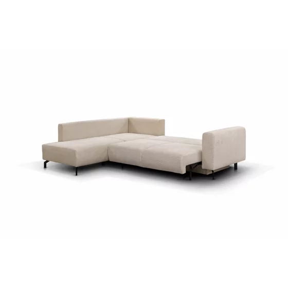 Coltar Extensibil Vedra, 270x210x90 h cm, Stofa Raita, Beige picture - 4