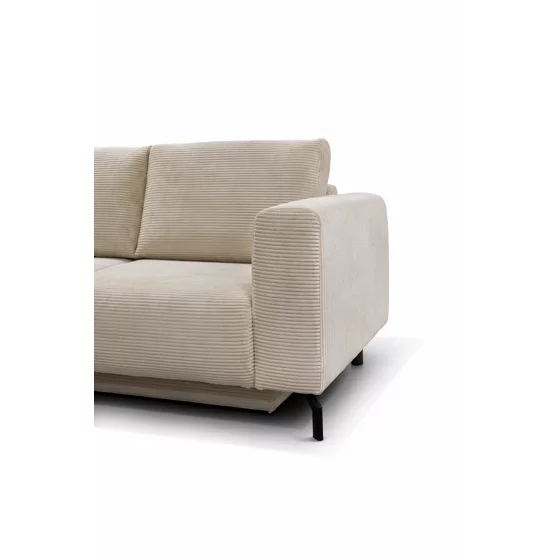 Coltar Extensibil Vedra, 270x210x90 h cm, Stofa Raita, Beige picture - 10