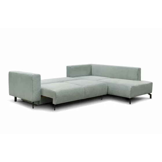 Coltar Extensibil Vedra, 270x210x90 h cm, Stofa Raita, Verde Mint picture - 3