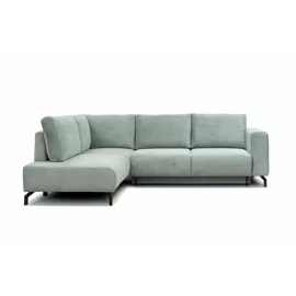 Coltar Extensibil Vedra, 270x210x90 h cm, Stofa Raita, Verde Mint