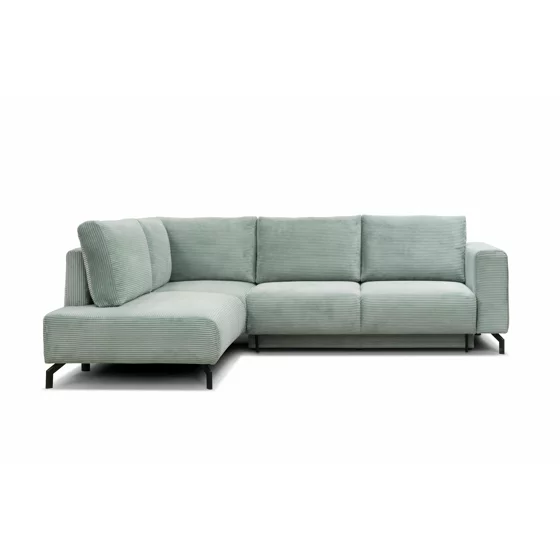 Coltar Extensibil Vedra, 270x210x90 h cm, Stofa Raita, Verde Mint picture - 2