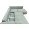 Coltar Extensibil Vedra, 270x210x90 h cm, Stofa Raita, Verde Mint picture - 5