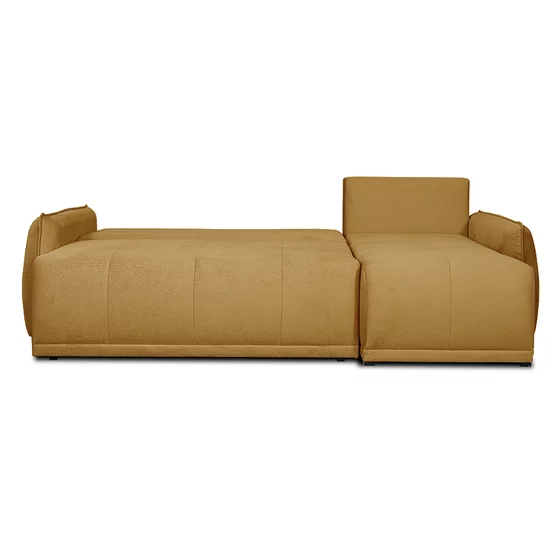 Coltar Extensibil York, Universal, Compartiment Depozitare,  254x160x78 h cm,  Stofa Galben Curry picture - 5