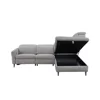 Coltar Laccio Cu Recliner Electric si Spatiu de Depozitare,  279x217 cm, Stofa Gri picture - 3