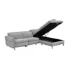 Coltar Laccio Cu Recliner Electric si Spatiu de Depozitare,  279x217 cm, Stofa Gri picture - 7