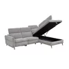 Coltar Laccio Cu Recliner Electric si Spatiu de Depozitare,  279x217 cm, Stofa Gri picture - 8