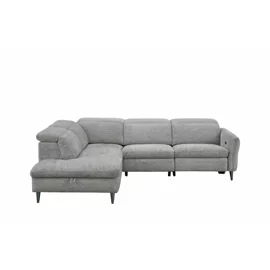 Coltar Laccio Cu Recliner Electric si Spatiu de Depozitare,  279x217 cm, Stofa Gri