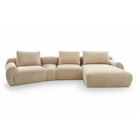 Coltar Modular Norte, 363x176x67 h cm, Stofa Tip Chenille, Beige