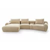 Coltar Modular Norte, 363x176x67 h cm, Stofa Tip Chenille, Beige picture - 3